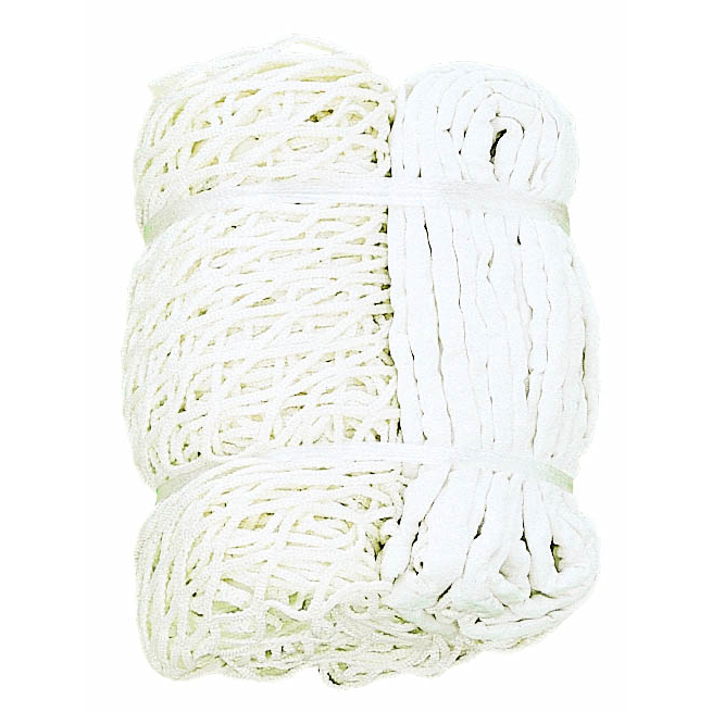 Martin Sports Tournament Lacrosse Goal Net, 6mm Braided, Pair in White - Front View