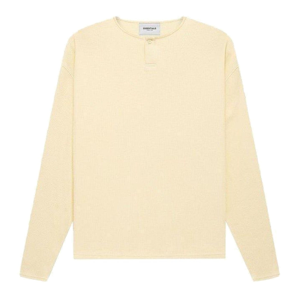 Fear of god Essentials Thermal Henley Long Sleeve Tee Cream