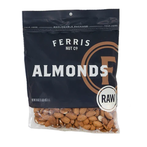 Ferris Nut Co. Raw Almonds, 16 oz (Case of 12)