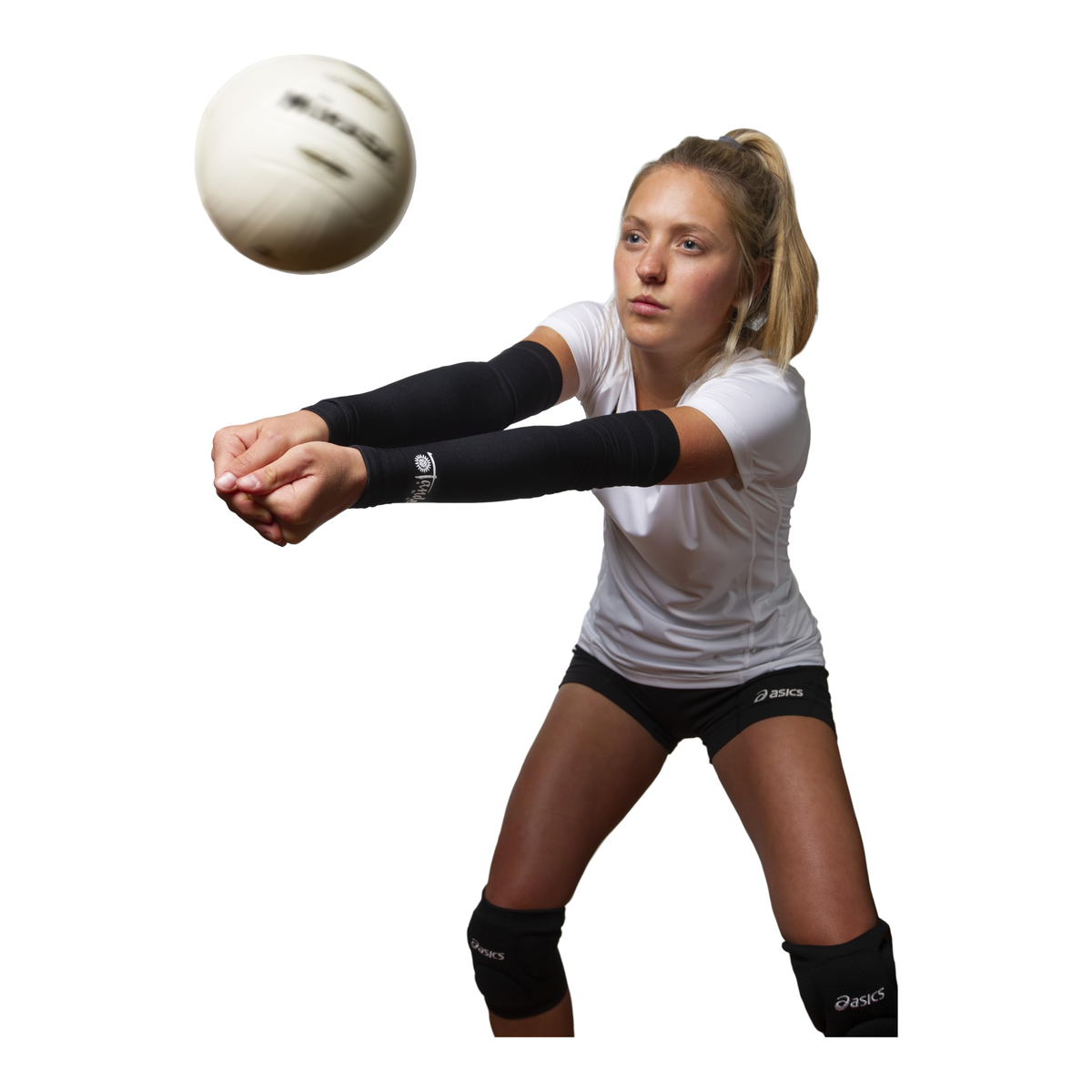 Tandem Sport Volleyball Arm Compression Sleeve, Black S/M - Alternate View 2