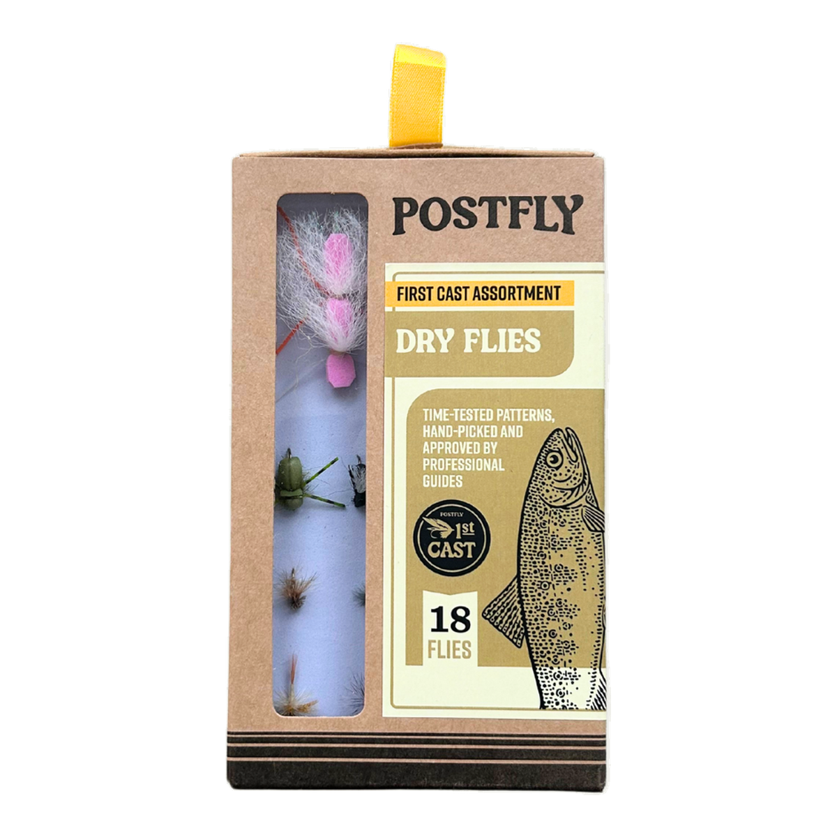First Cast Beginner Dry Flies Assortment - 18 Flies - Great Call Athletics