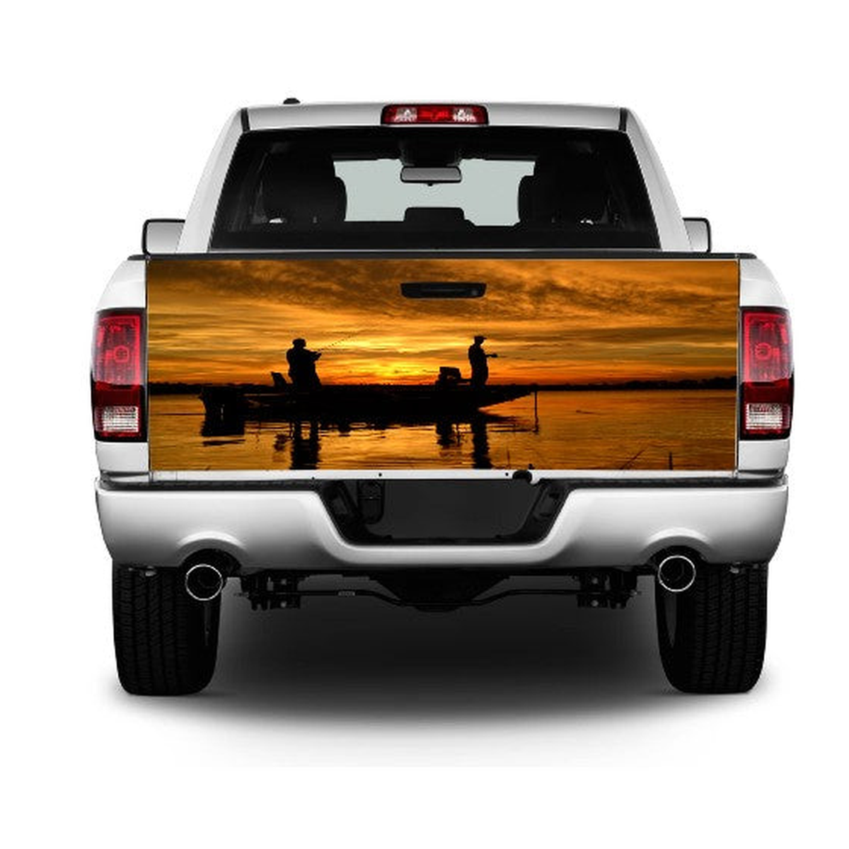 Fishing On A Calm Lake Tailgate Wrap Vinyl Graphic Decal Sticker product photo