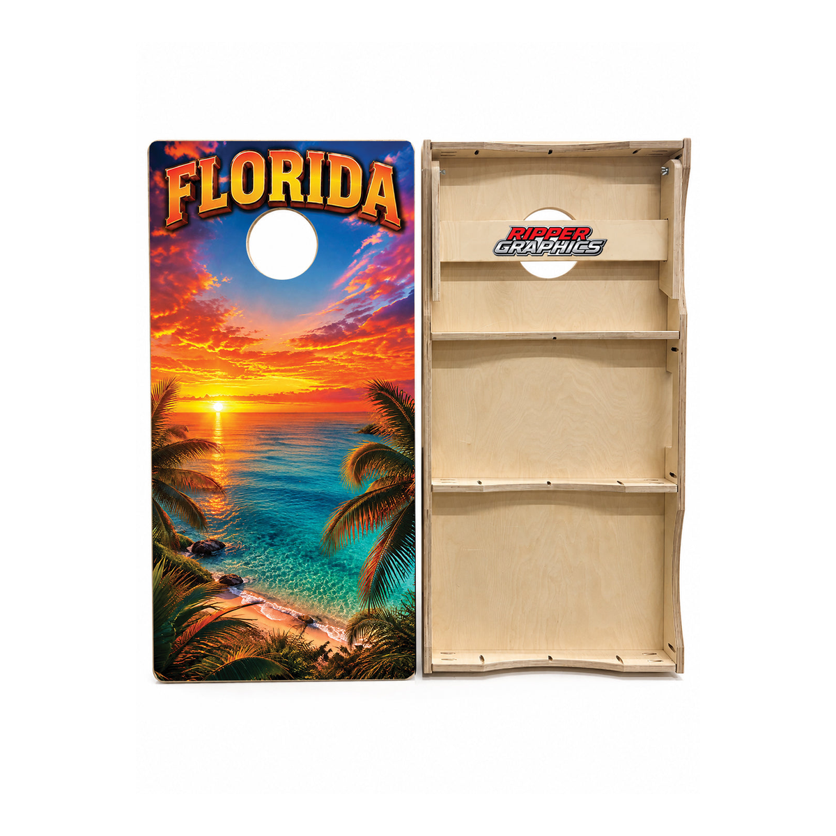 Florida Beach Destination Sunset Cornhole Design - CH5123 - Great Call Athletics