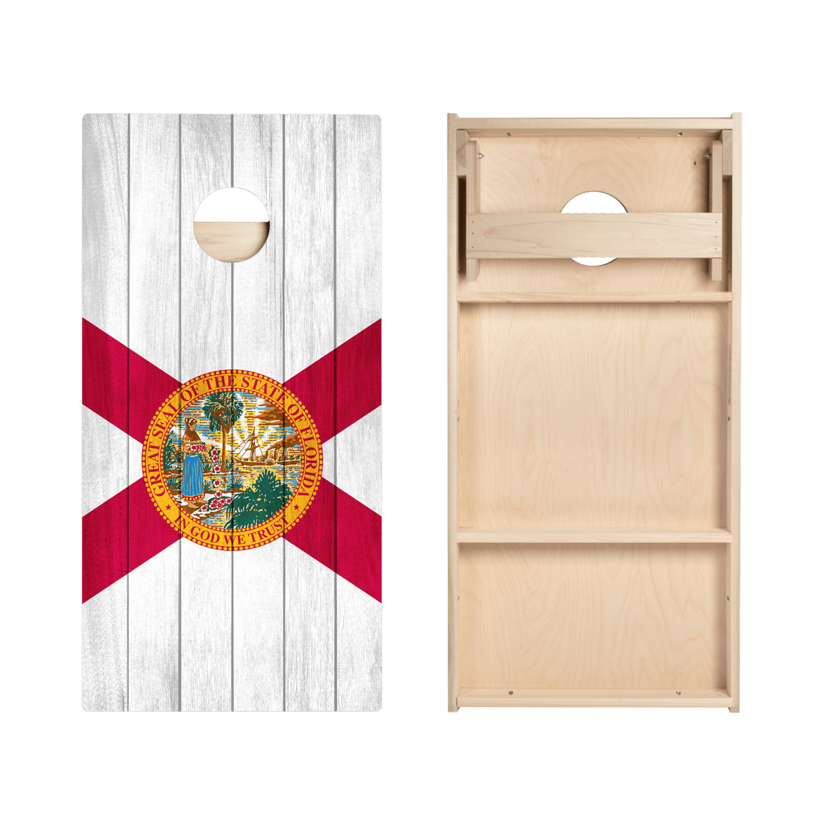 Florida Flag Star Cornhole Boards - View 4