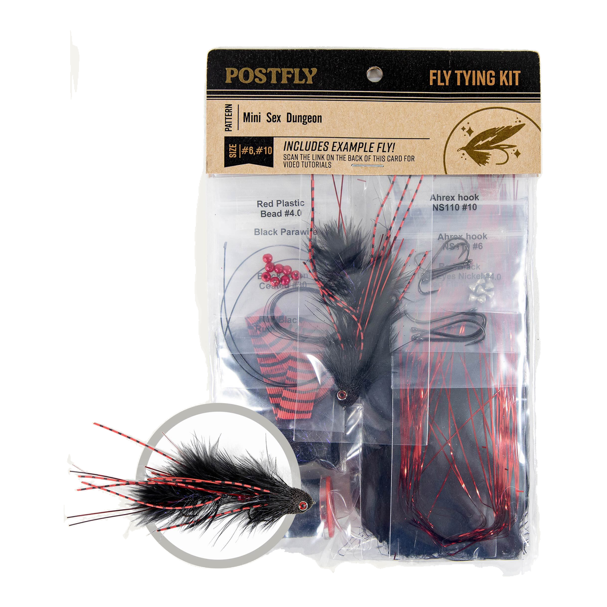 Fly Tying Kit | Mini Sex Dungeon #6 & #10 - Great Call Athletics