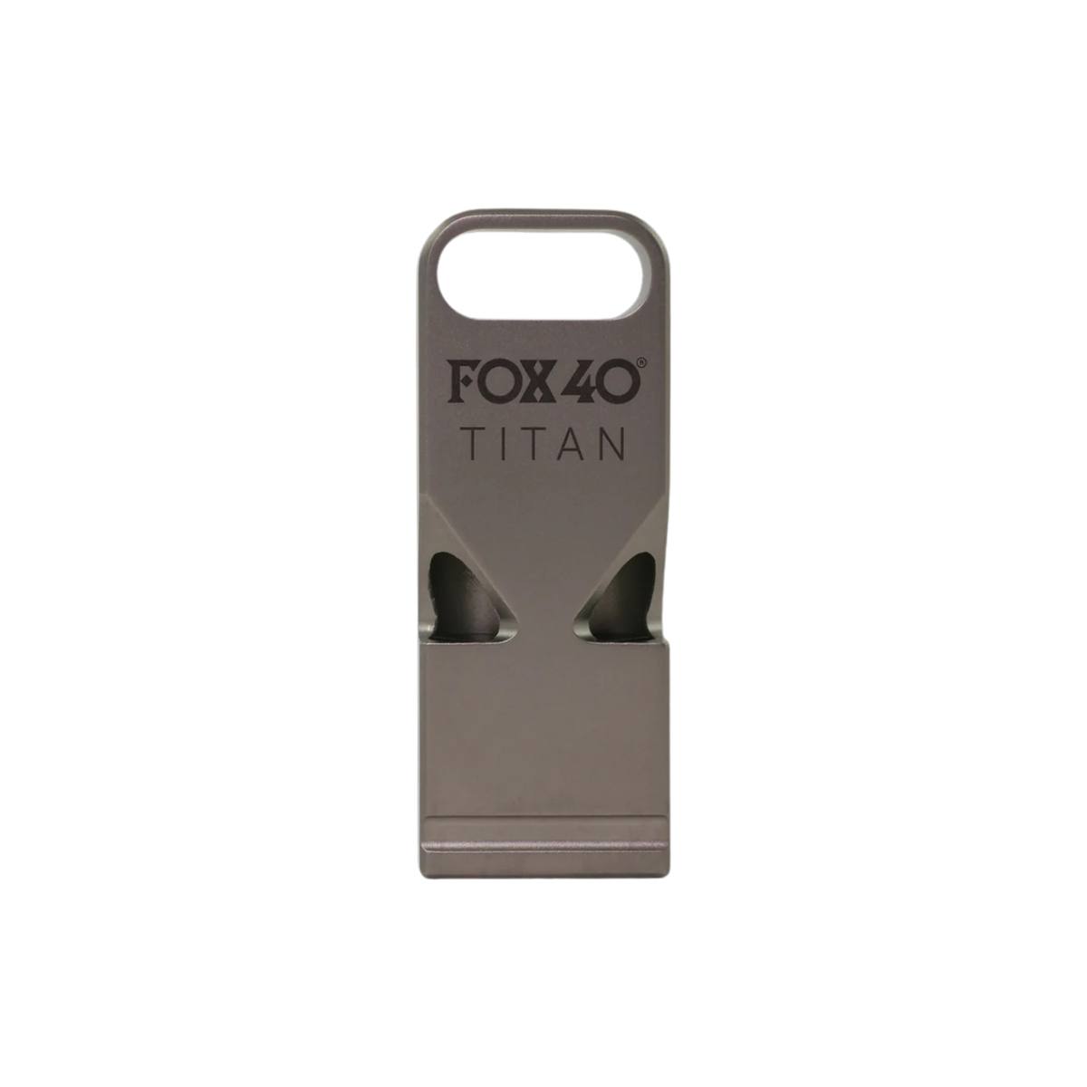 Fox 40 Titan Titanium Whistle w/ Paracord in Titanium