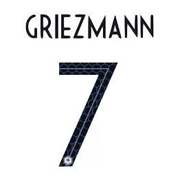 France 2018 Youth Away Griezmann #7 Jersey Name Set