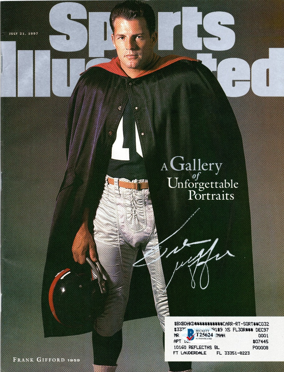 Frank Gifford Autographed New York Giants Sports Illustrated 7/21/97 Beckett Authenticated