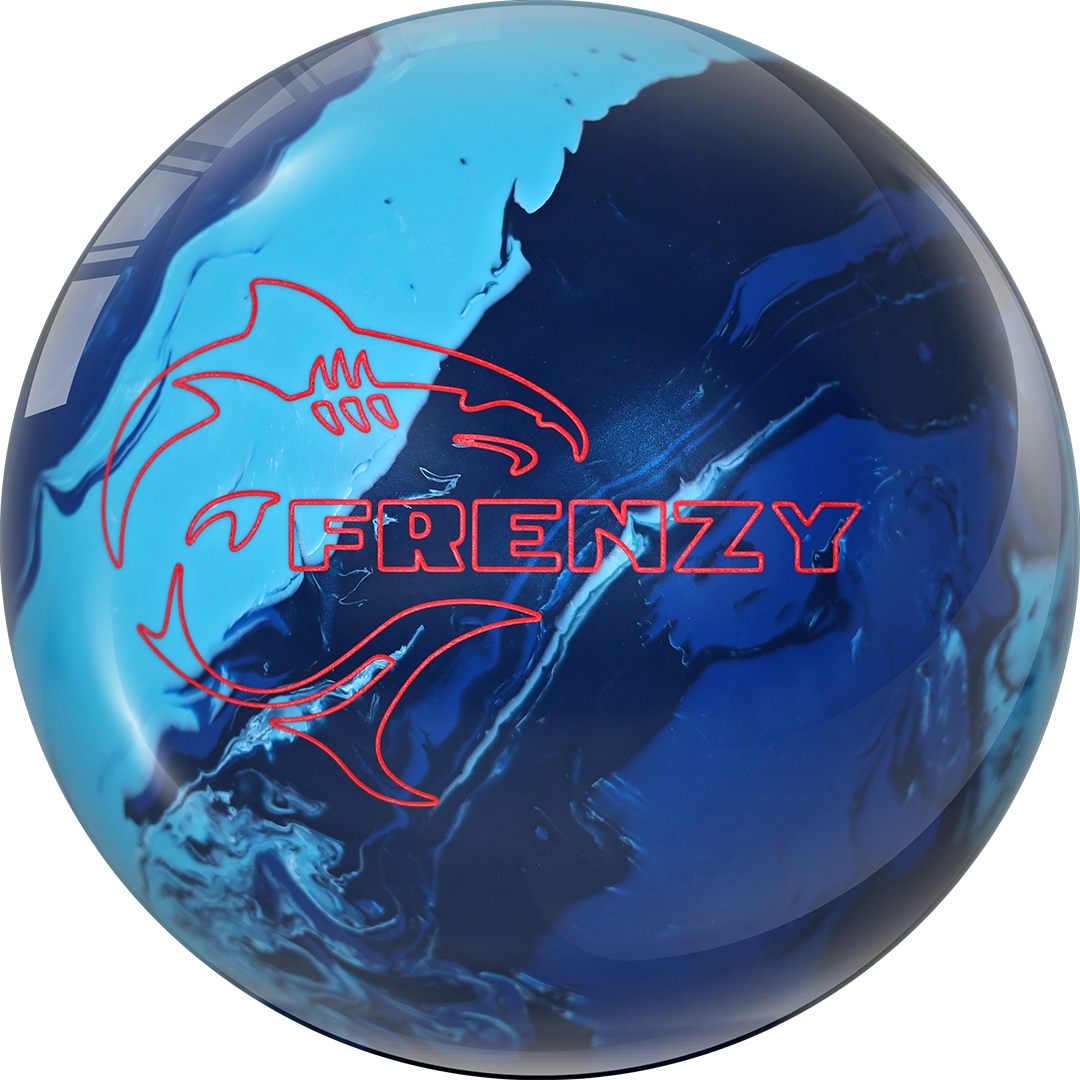 MOTIV Frenzy Bowling Ball in Blue Teal - front view