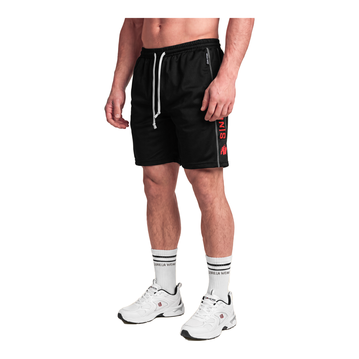 Functional Mesh Shorts - Black/Red product photo