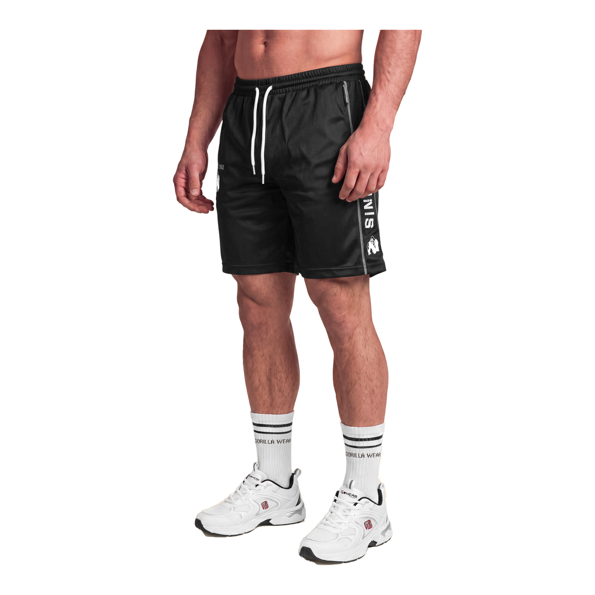 Functional Mesh Shorts - Black/White product photo