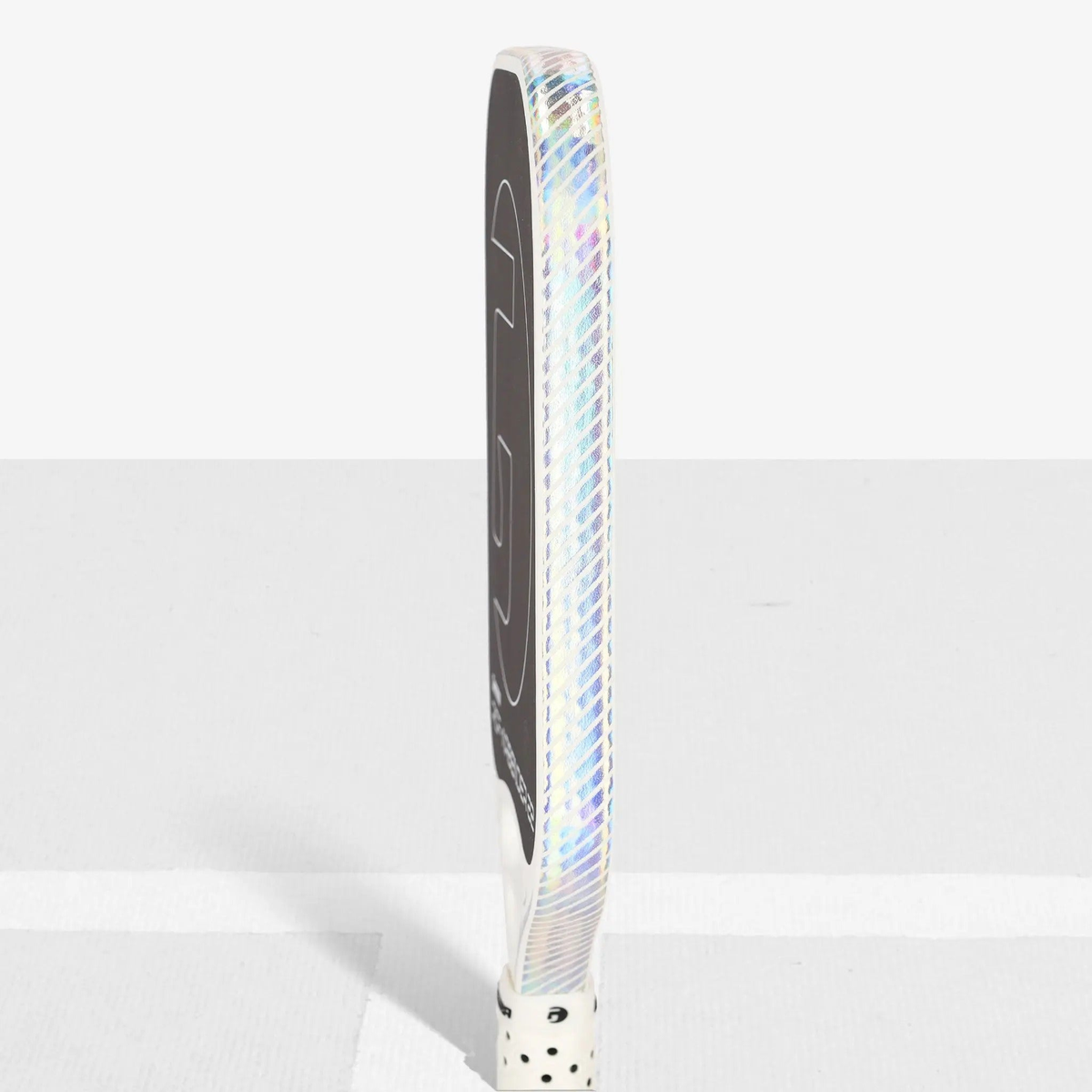 Pickleball paddle edge guard tape with a reflective holographic finish, designed to protect paddle edges from wear and damage.