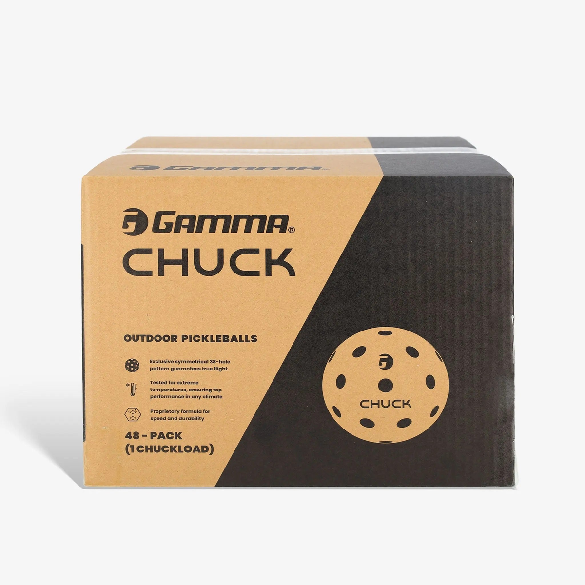 Outdoor pickleball with durable construction and evenly spaced holes, designed for consistent flight and performance during play.