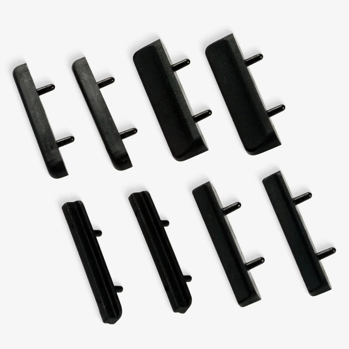 Set of frame support protect pads designed to cushion and protect racquet frames during stringing or maintenance.