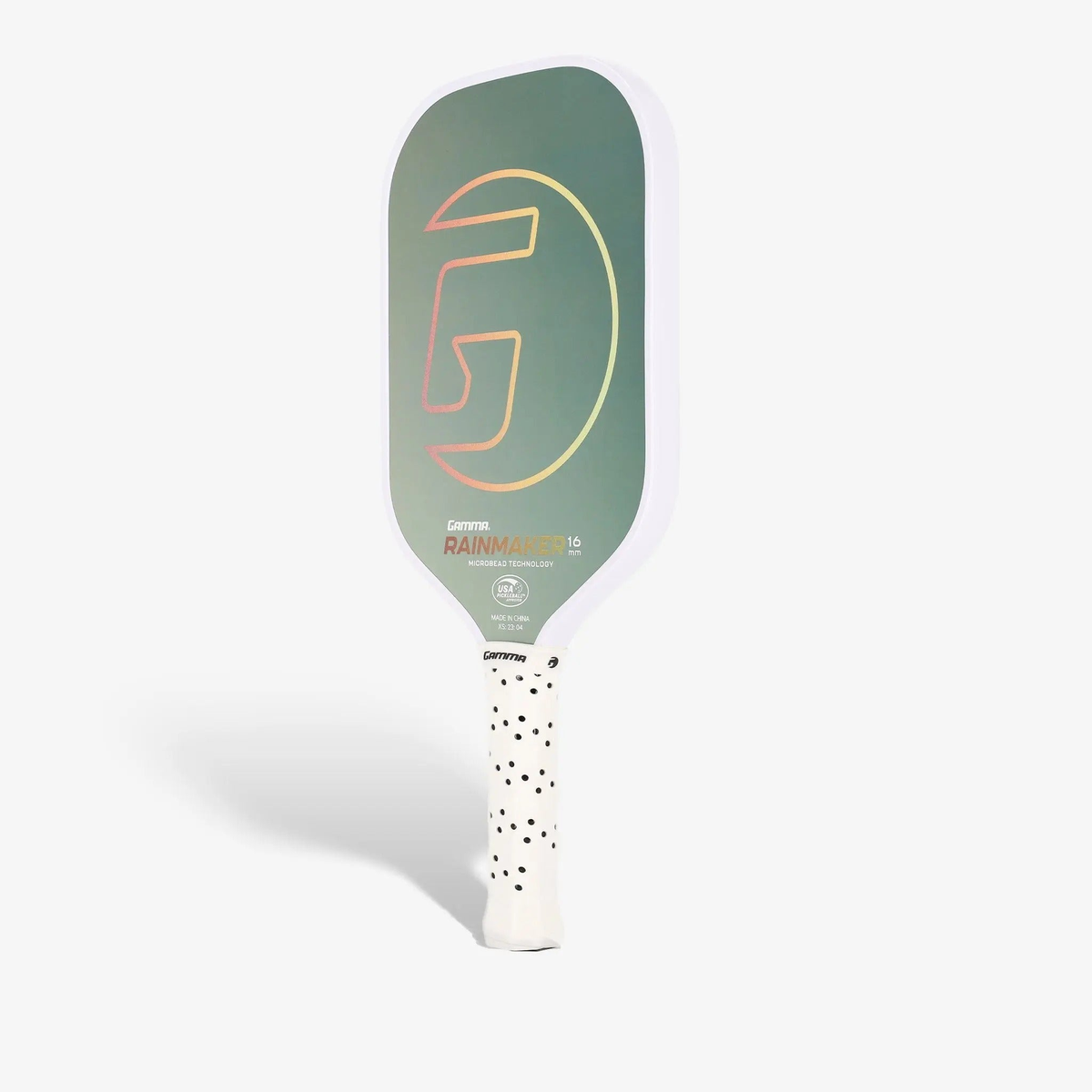Pickleball paddle featuring a textured face and ergonomic handle, designed for control and performance during play.