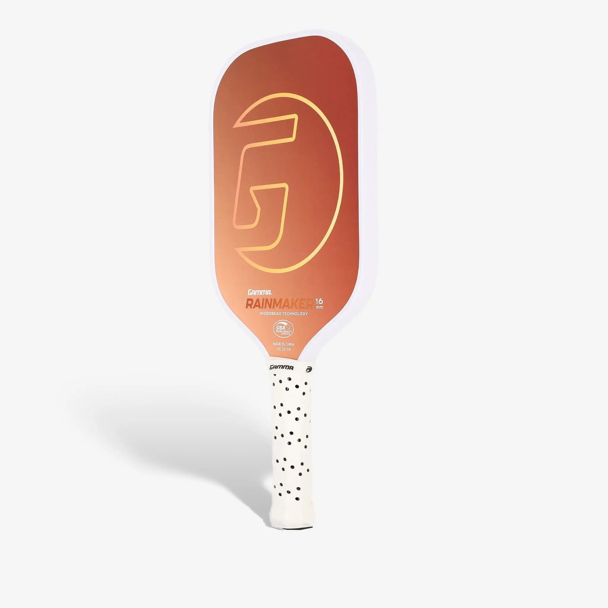 Pickleball paddle featuring a textured face and ergonomic handle, designed for control and performance during play.