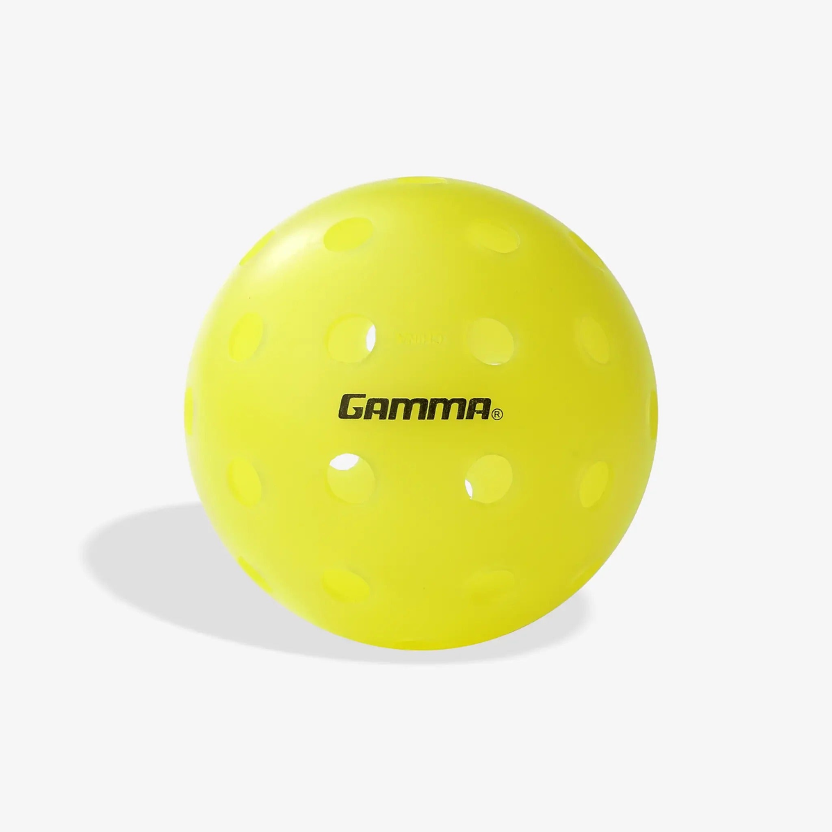 Outdoor pickleball with durable construction and precision-drilled holes, designed for consistent flight and performance in outdoor conditions.