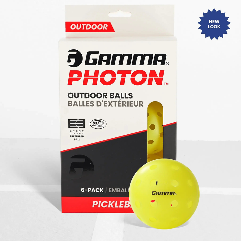 Outdoor pickleball with durable construction and precision-drilled holes, designed for consistent flight and performance in outdoor conditions.