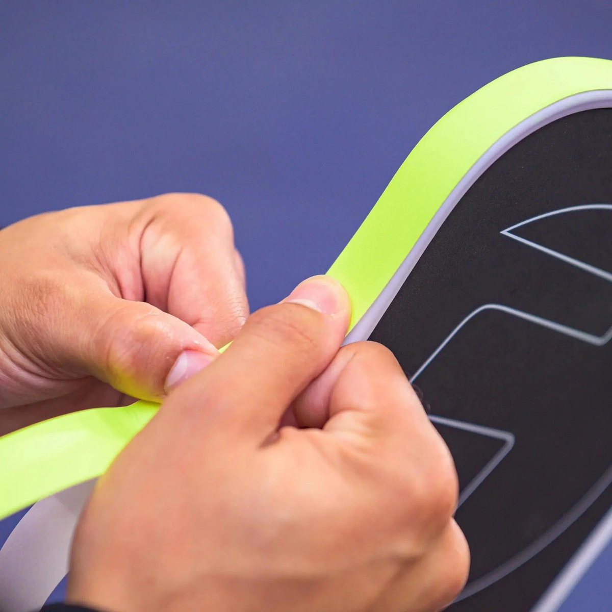 Pickleball paddle edge guard tape designed to protect paddle edges from damage and extend durability.