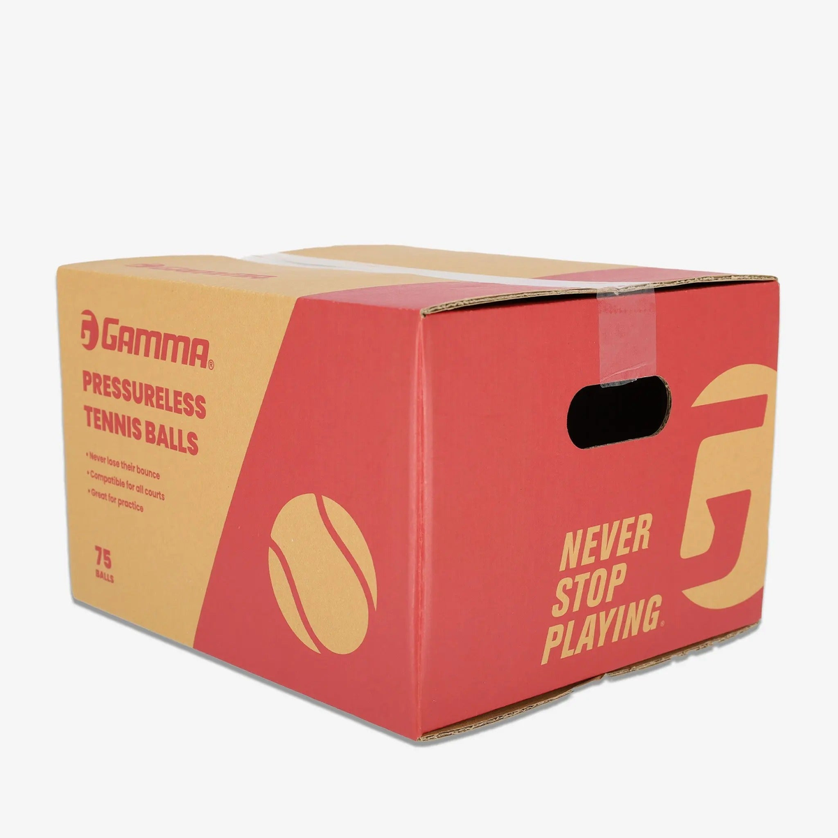 Assorted tennis balls piled together, designed for practice and long-lasting play with pressureless construction.