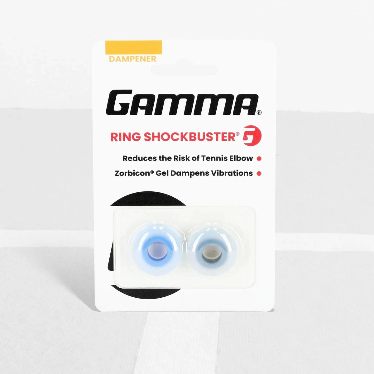 Pack of ring-style tennis string dampeners designed to reduce vibration and improve comfort during play.