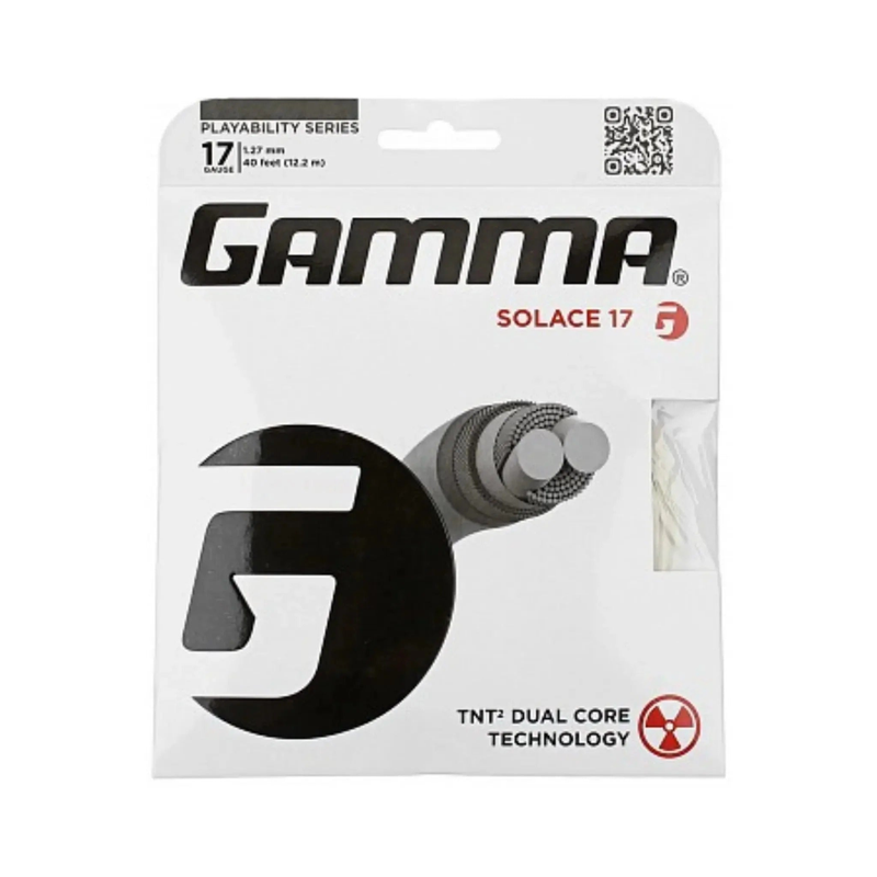 Packaged tennis string set designed for enhanced playability, control, and comfort during gameplay.