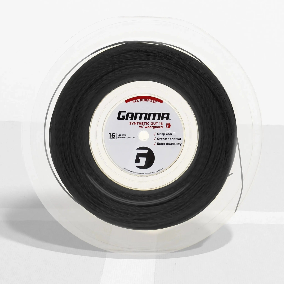Tennis racket synthetic gut string reel with wear-resistant construction, designed for durability, control, and consistent performance.