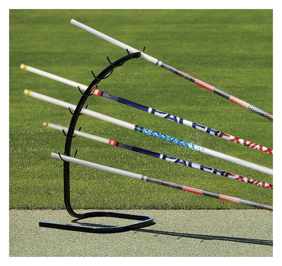 Gill Athletics Portable Pole Rack Rungs hold poles in place