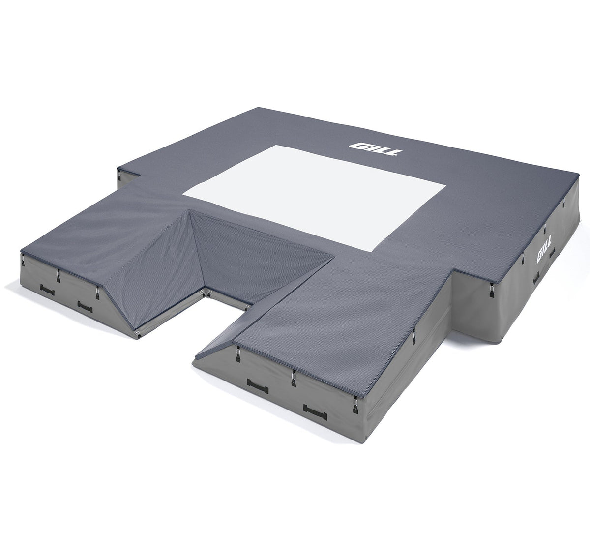 Gill Athletics S1 Pole Vault Landing System (20' X 20' 2.5" X 28") Gray, Navy Blue