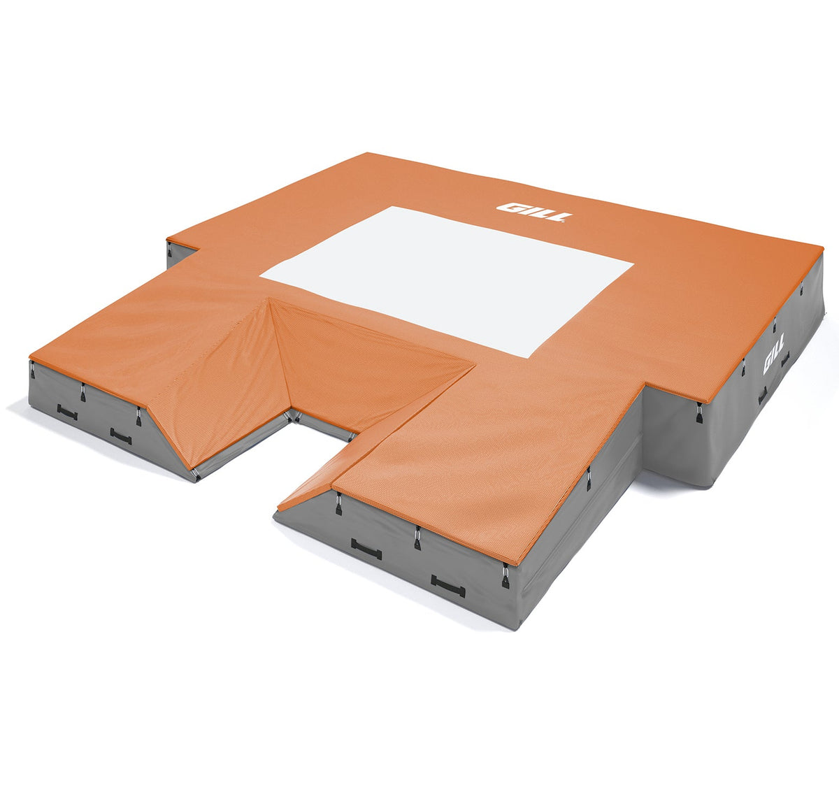 Gill Athletics S1 Pole Vault Landing System (20' X 20' 2.5" X 28") Gray, Orange