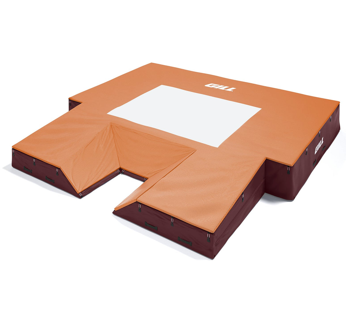 Gill Athletics S1 Pole Vault Landing System (20' X 20' 2.5" X 28") Maroon, Orange