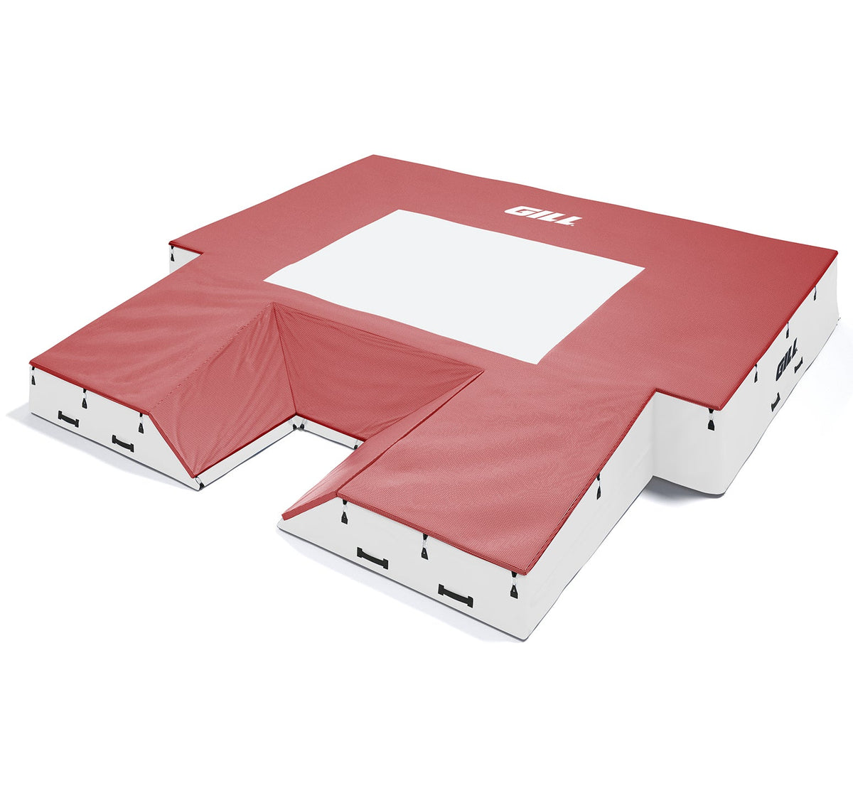 Gill Athletics S1 Pole Vault Landing System (20' X 20' 2.5" X 28") White, Red