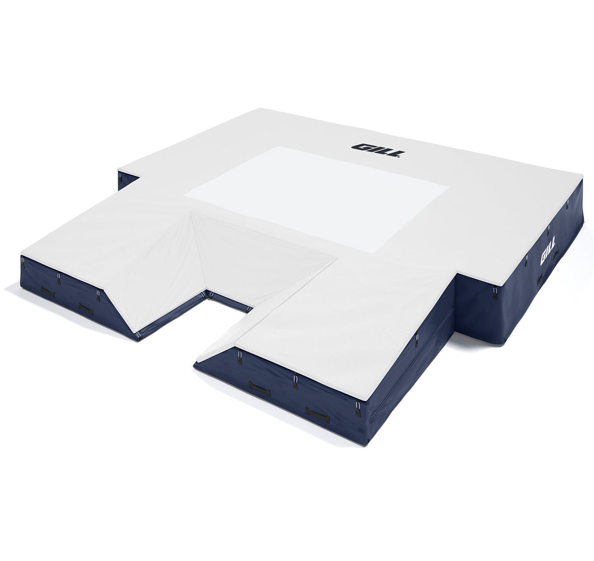 Gill Athletics S1 Pole Vault Landing System (20' X 20' 2.5" X 28") Navy Blue, White