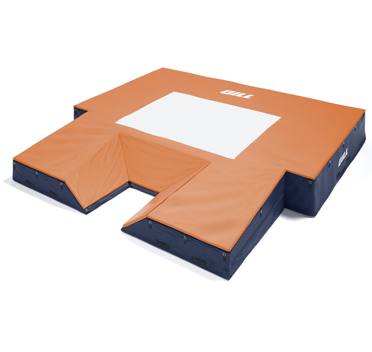 Gill Athletics S1 Pole Vault Landing System (20' X 20' 2.5" X 28") Navy Blue, Orange
