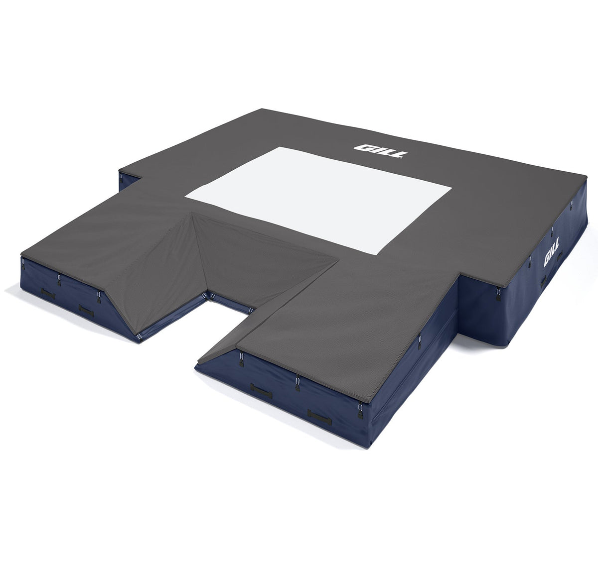 Gill Athletics S1 Pole Vault Landing System (20' X 20' 2.5" X 28") Navy Blue, Black