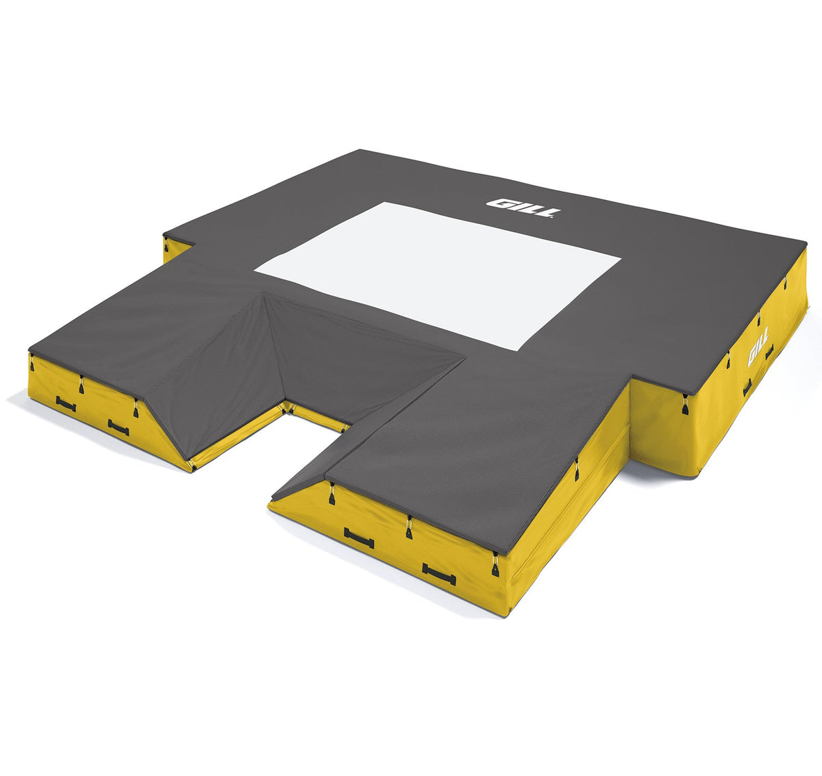Gill Athletics S1 Pole Vault Landing System (20' X 20' 2.5" X 28") Yellow Gold, Black