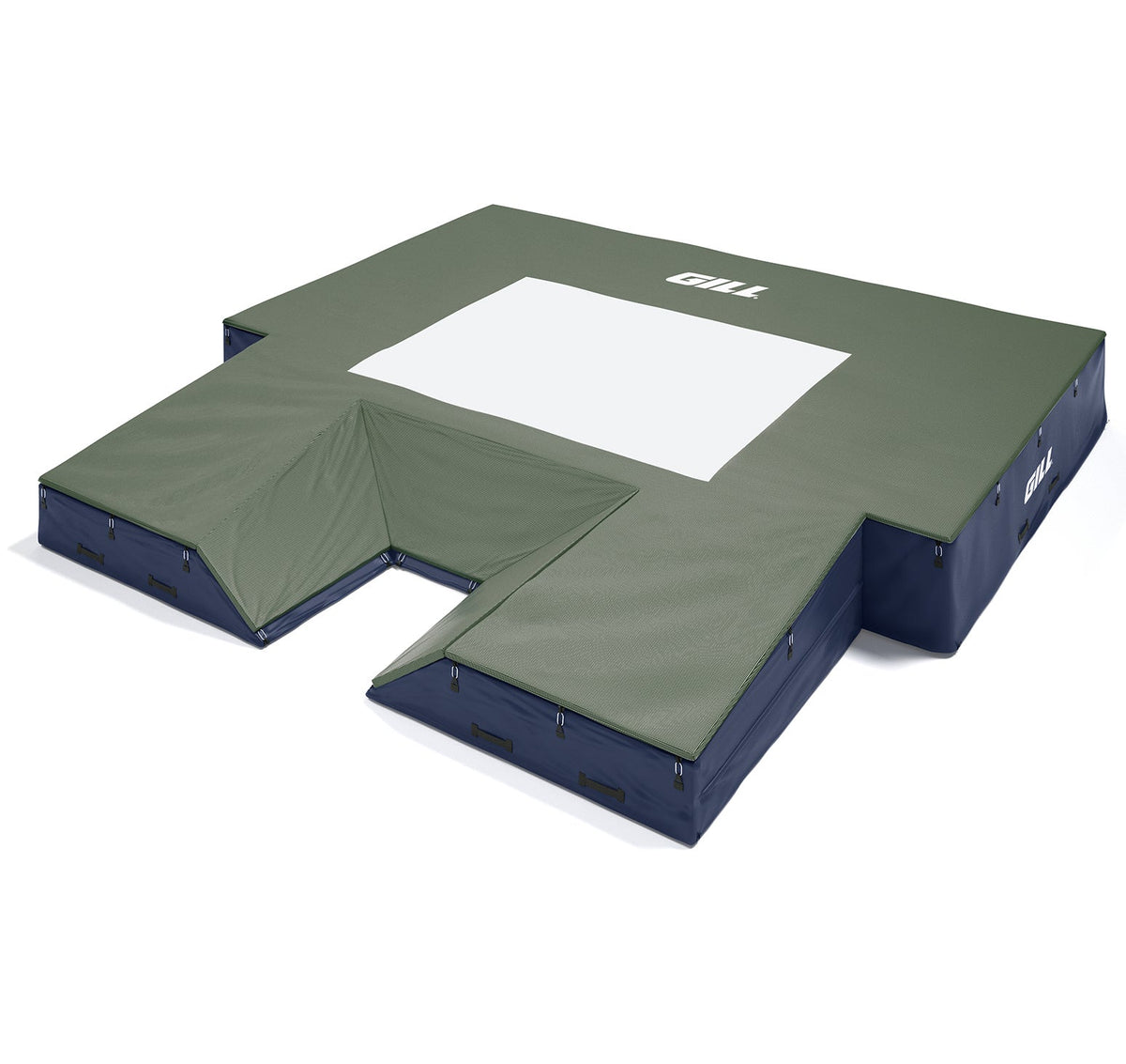 Gill Athletics S1 Pole Vault Landing System (20' X 20' 2.5" X 28") Navy Blue, Dark Green