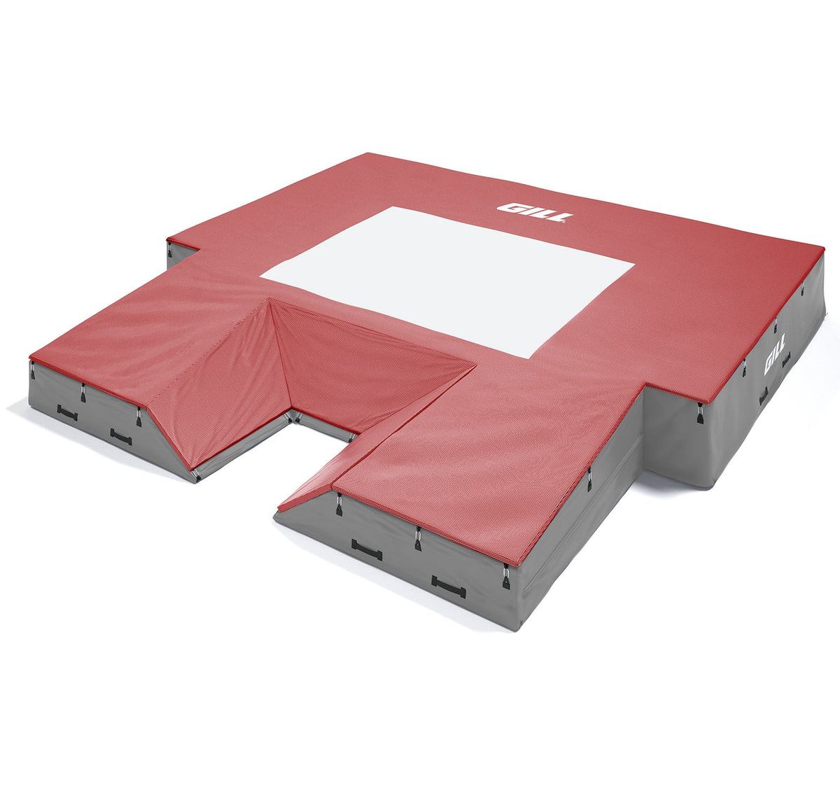 Gill Athletics S1 Pole Vault Landing System (20' X 20' 2.5" X 28") Gray, Red