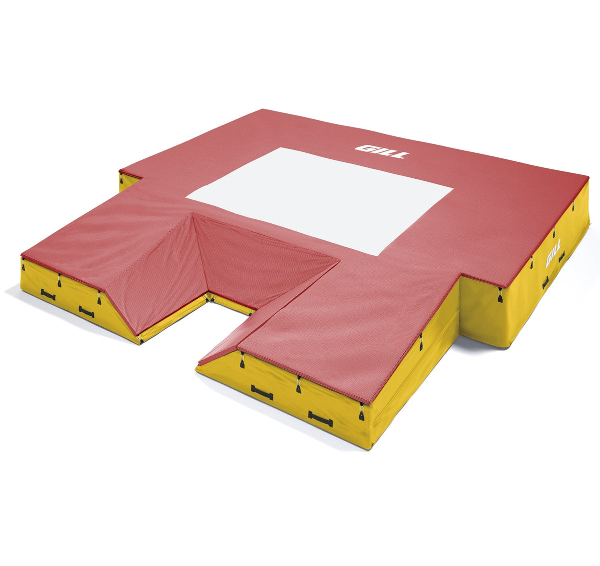 Gill Athletics S1 Pole Vault Landing System (20' X 20' 2.5" X 28") Yellow Gold, Red