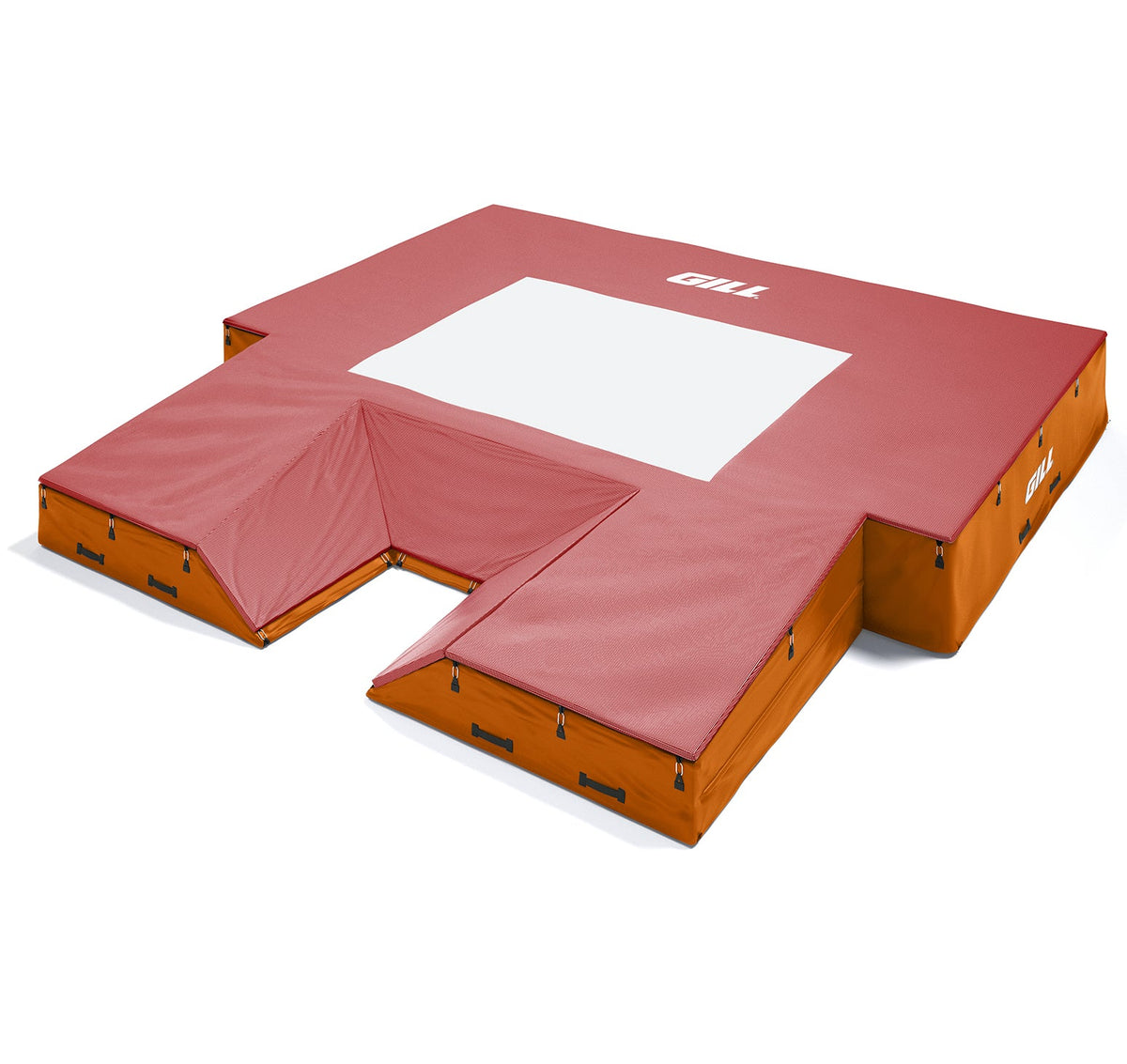 Gill Athletics S1 Pole Vault Landing System (20' X 20' 2.5" X 28") Orange, Red