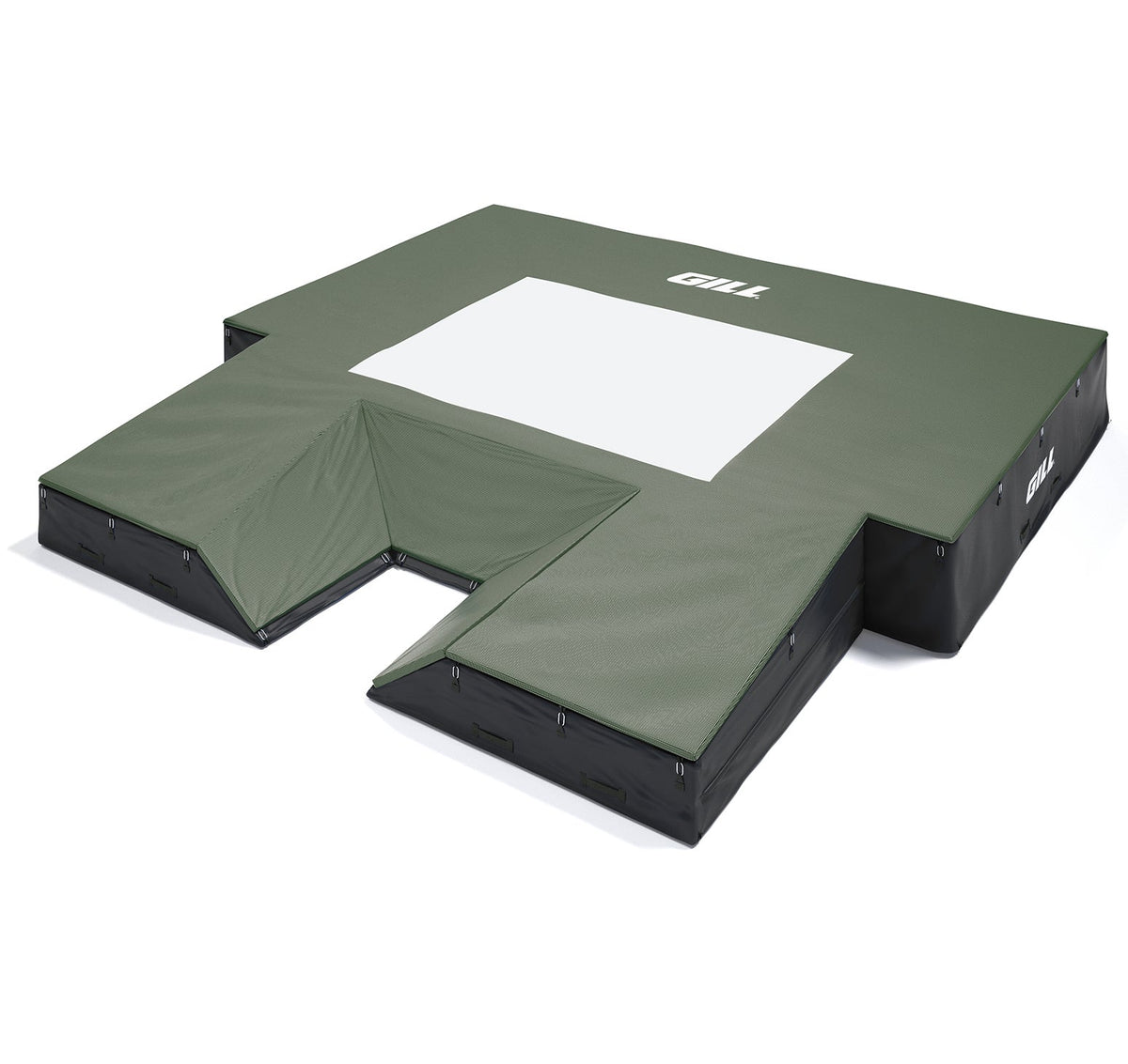 Gill Athletics S1 Pole Vault Landing System (20' X 20' 2.5" X 28") Black, Dark Green