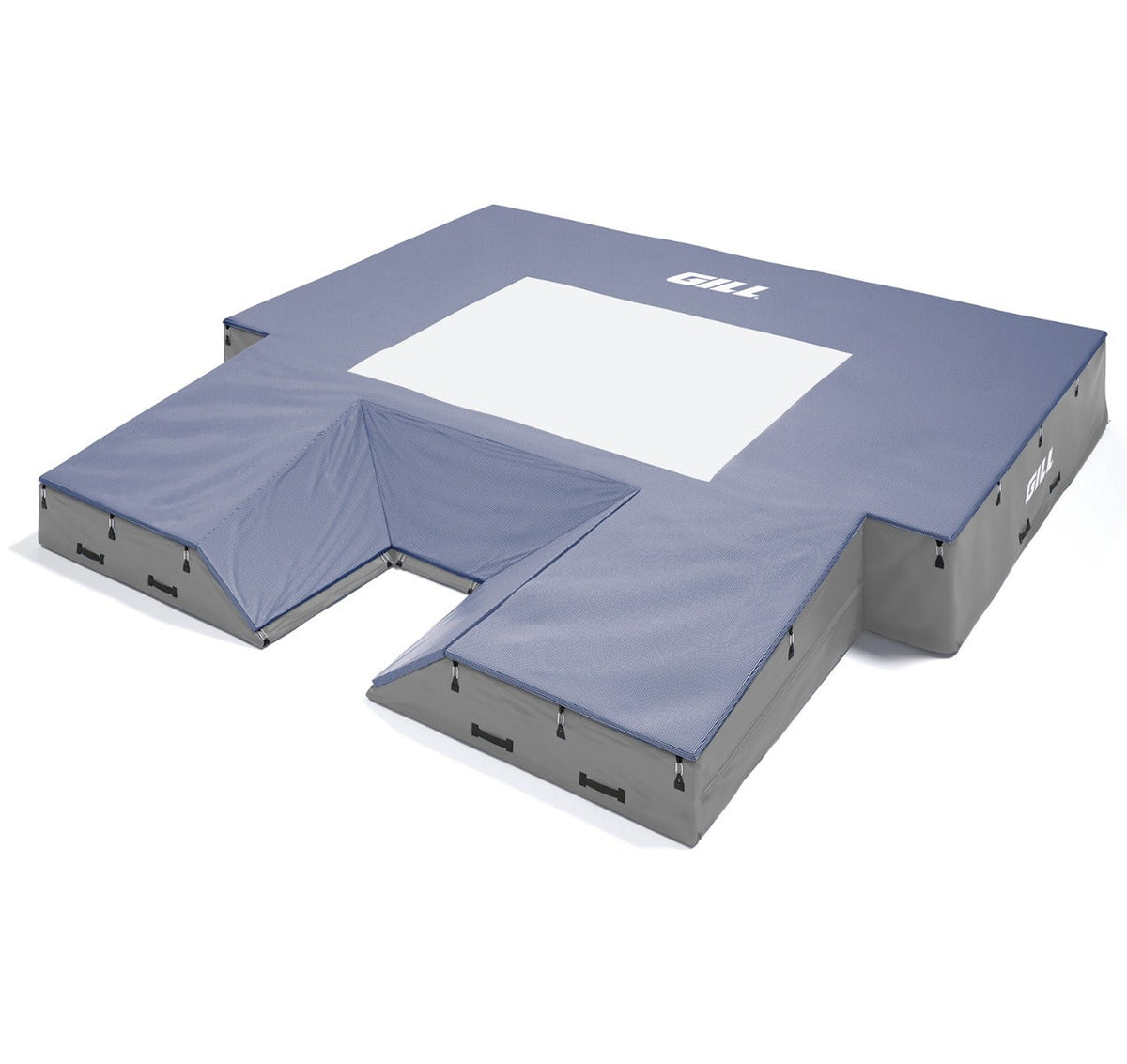 Gill Athletics S1 Pole Vault Landing System (20' X 20' 2.5" X 28") Gray, Royal Blue