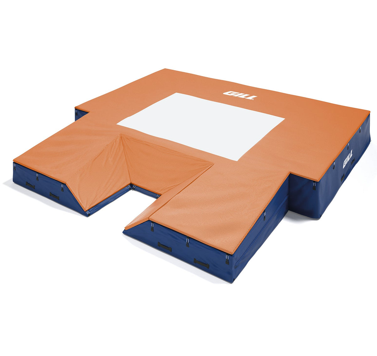 Gill Athletics S1 Pole Vault Landing System (20' X 20' 2.5" X 28") Royal Blue, Orange