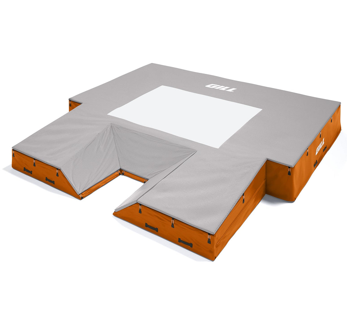 Gill Athletics S1 Pole Vault Landing System (20' X 20' 2.5" X 28") Orange, Gray