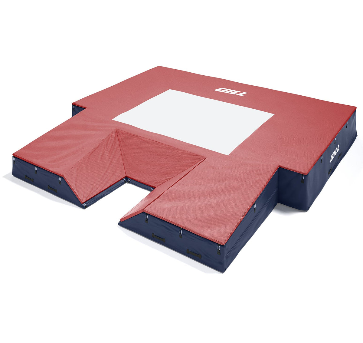 Gill Athletics S1 Pole Vault Landing System (20' X 20' 2.5" X 28") Navy Blue, Red