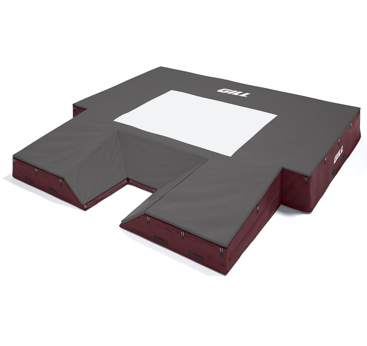 Gill Athletics S1 Pole Vault Landing System (20' X 20' 2.5" X 28") Maroon, Black