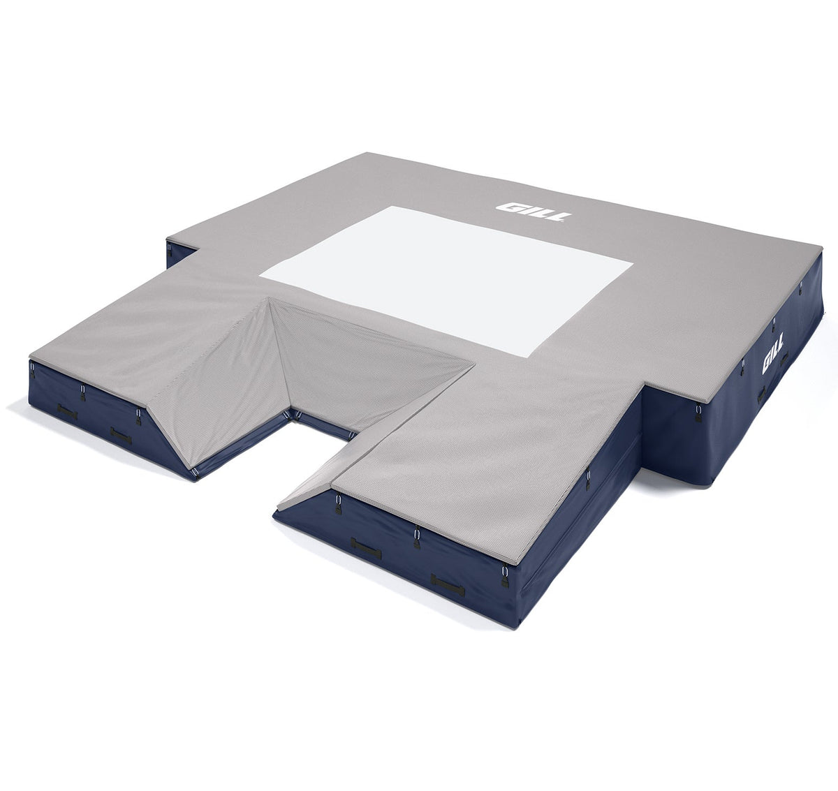 Gill Athletics S1 Pole Vault Landing System (20' X 20' 2.5" X 28") Navy Blue, Gray
