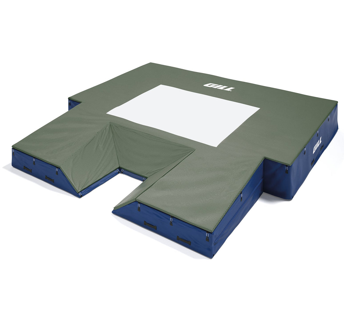 Gill Athletics S1 Pole Vault Landing System (20' X 20' 2.5" X 28") Royal Blue, Dark Green