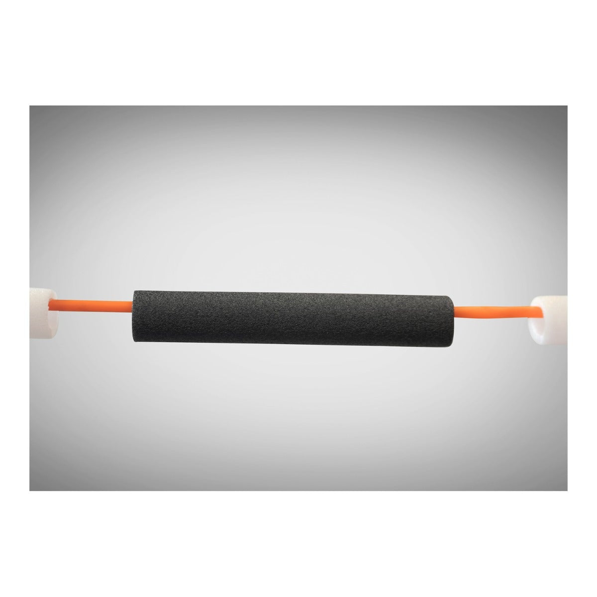 Gill Athletics Elastic Krossband Bright fluorescent orange cord with 1" diameter foam sections.