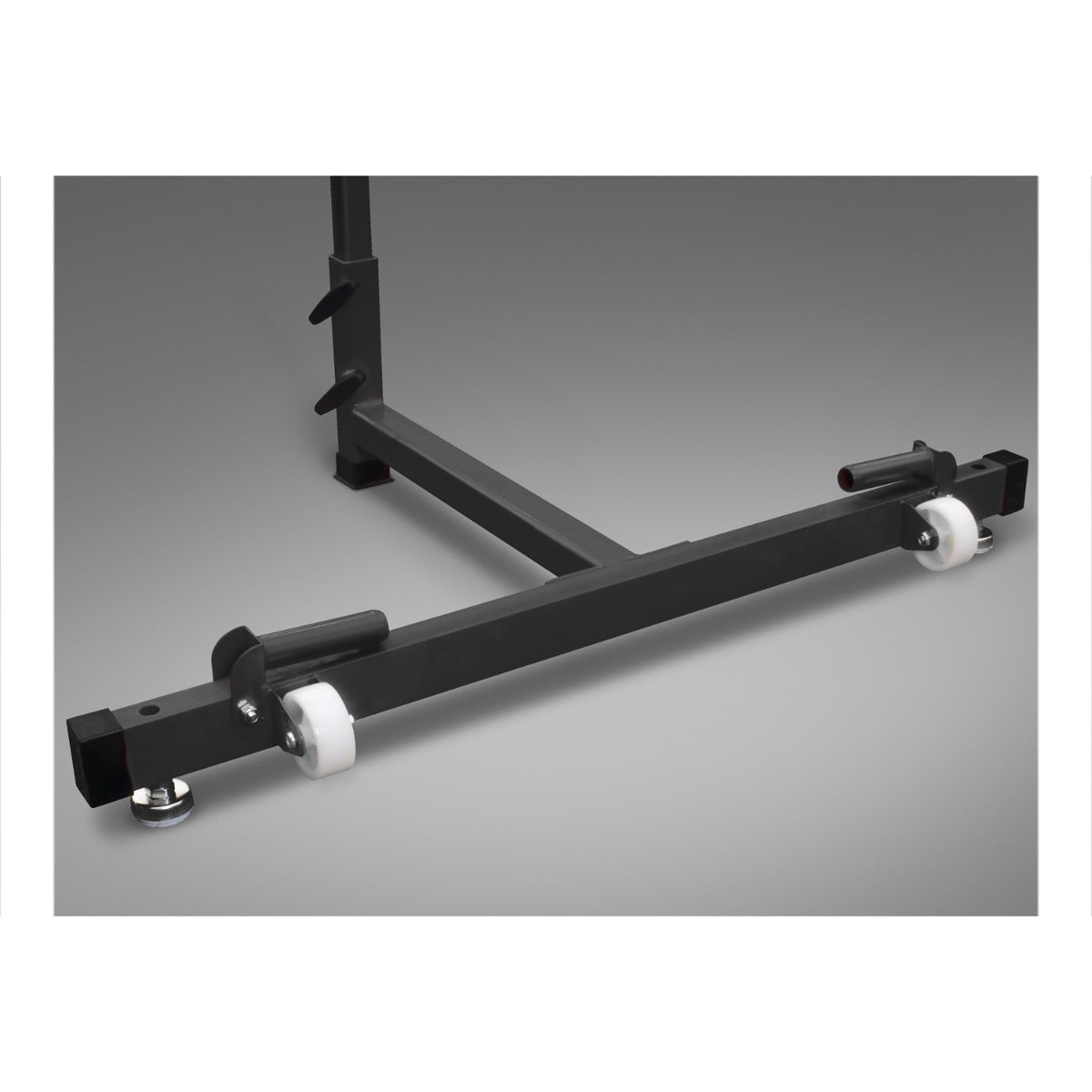 Gill Athletics Powermax Vertical Jump Trainer Tip and Roll wheels provide easy transportation